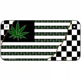 Weed American Racing Flag Novelty Metal License Plate Tag 6" x 3" (BP)