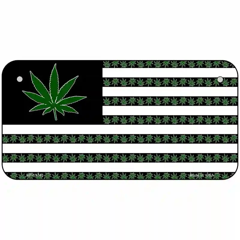 American Weed Novelty Metal License Plate Tag 6" x 3" (BP)