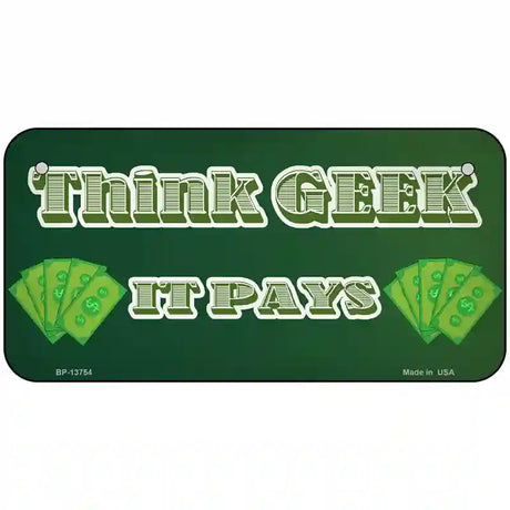 Think Geek Novelty Metal License Plate Tag 6" x 3" (BP)