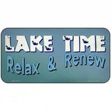 Lake Time Novelty Metal License Plate Tag 6" x 3" (BP)