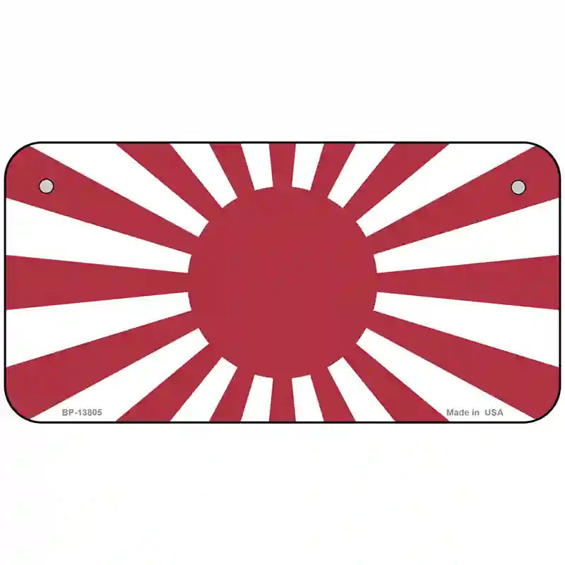 Rising Sun Japan Novelty Metal License Plate Tag 6" x 3" (BP)