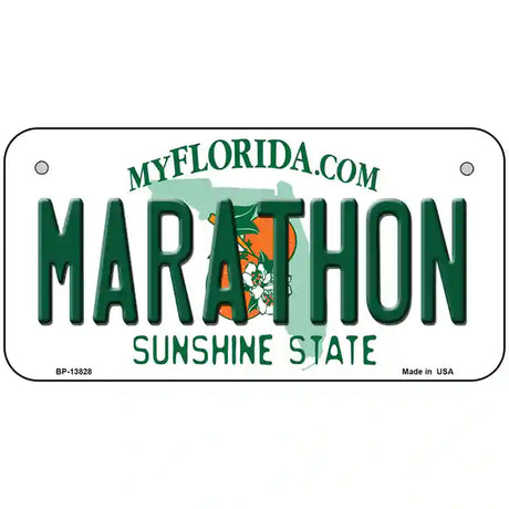 Marathon Florida Novelty Metal License Plate Tag 6" x 3" (BP)