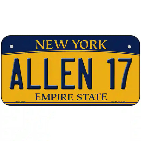 Allen 17 New York Novelty Metal License Plate Tag 6" x 3" (BP)