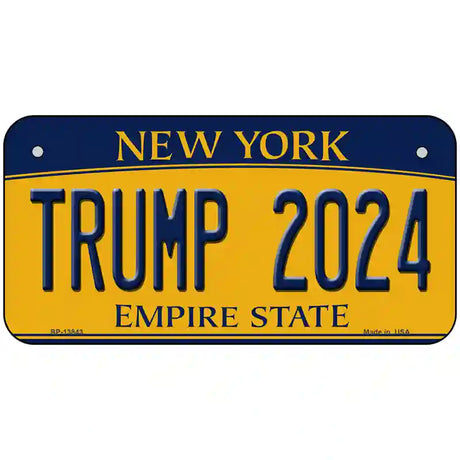 Trump 2024 New York Novelty Metal License Plate 6" x 3" (BP)