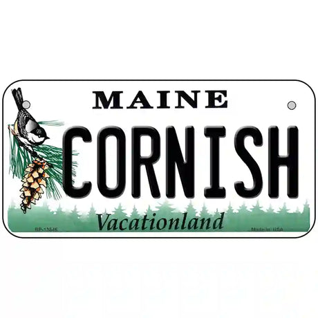 Cornish Maine Novelty Metal License Plate Tag 6" x 3" (BP)