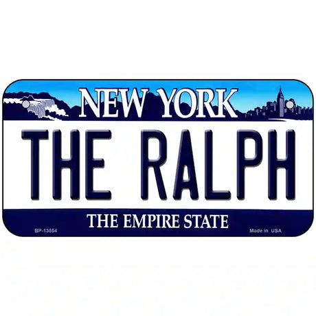 The Ralph NY Blue Novelty Metal License Plate Tag 6" x 3" (BP)