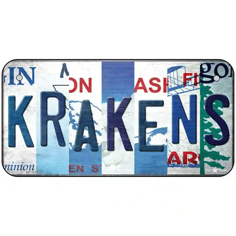 Krakens Strip Art Novelty Metal License Plate Tag 6" x 3" (BP)