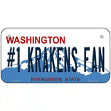 Number 1 Krakens Fan Washington Novelty Metal License Plate Tag 6" x 3" (BP)