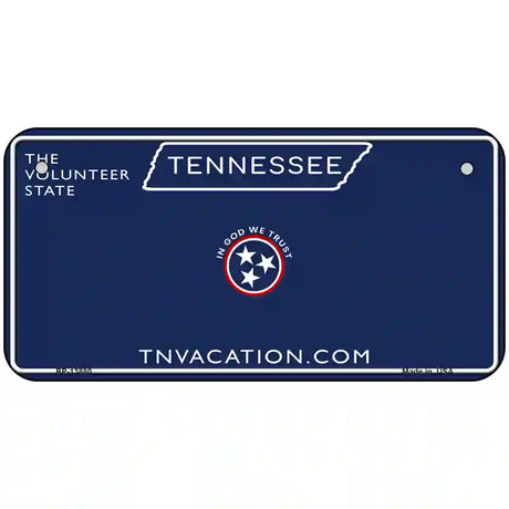 Blank Tennessee Blue Novelty Metal License Plate Tag 6" x 3" (BP)