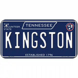 Kingston Tennessee Blue Novelty Metal License Plate Tag 6" x 3" (BP)