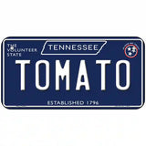 Tomato Tennessee Blue Novelty Metal License Plate Tag 6" x 3" (BP)