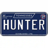 Hunter Tennessee Blue Novelty Metal License Plate Tag 6" x 3" (BP)