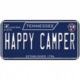 Happy Camper Tennessee Blue Novelty Metal License Plate Tag 6" x 3" (BP)