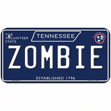 Zombie Tennessee Blue Novelty Metal License Plate Tag 6" x 3" (BP)