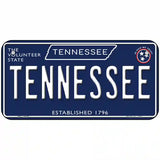 TN Tennessee Blue Novelty Metal License Plate Tag 6" x 3" (BP)