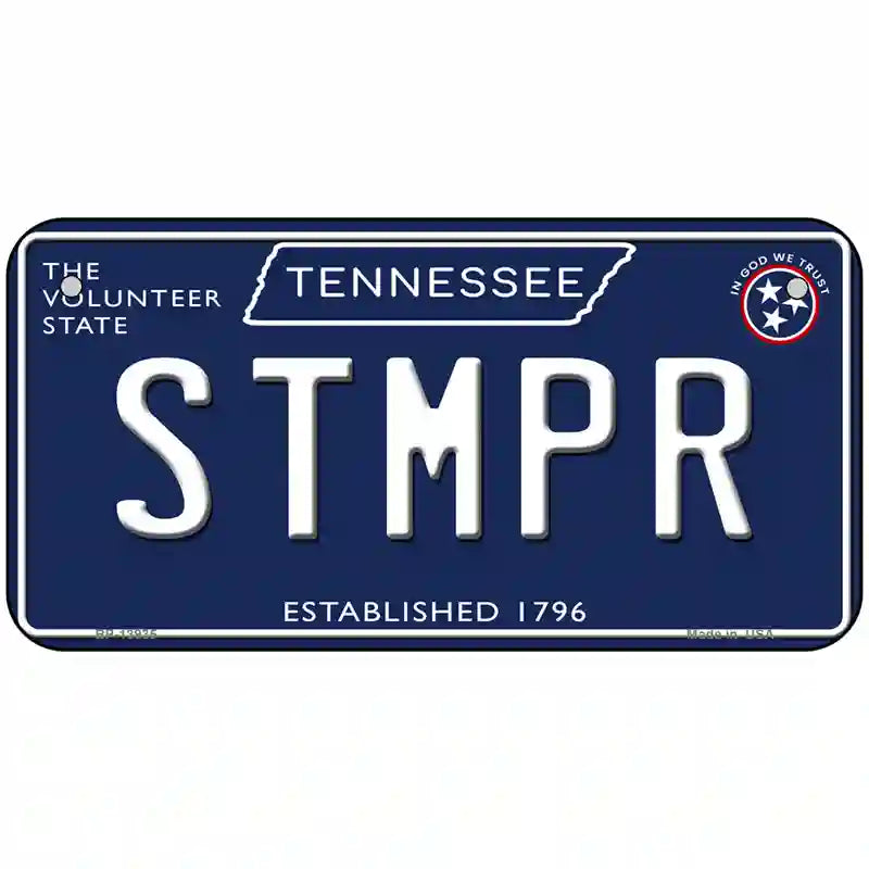 Stmpr Tennessee Blue Novelty Metal License Plate Tag 6" x 3" (BP)