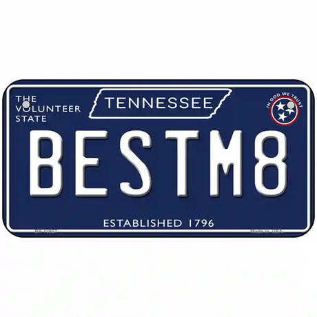 Best M8 Tennessee Blue Novelty Metal License Plate Tag 6" x 3" (BP)