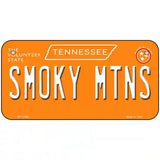 Smoky Mtns Tennessee Orange Novelty Metal License Plate Tag 6" x 3" (BP)