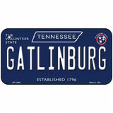 Gatlinburg Tennessee Blue Novelty Metal License Plate Tag 6" x 3" (BP)