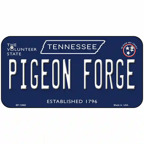 Pigeon Forge Tennessee Blue Novelty Metal License Plate Tag 6" x 3" (BP)