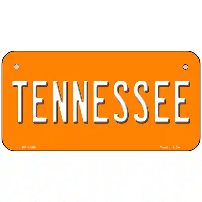 Tennessee Orange Novelty Metal License Plate Tag 6" x 3" (BP)