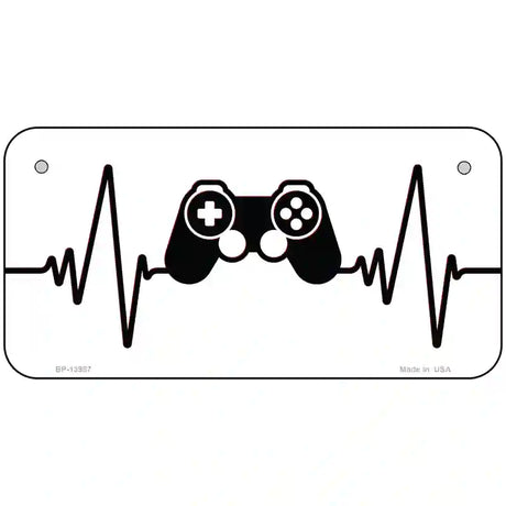 Video Games Heart Beat Novelty Metal License Plate Tag 6" x 3" (BP)