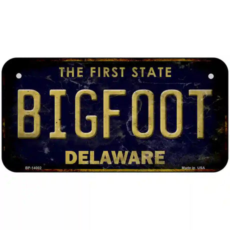 Bigfoot Delaware Novelty Metal License Plate Tag 6" x 3" (BP)