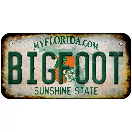 Bigfoot Florida Novelty Metal License Plate Tag 6" x 3" (BP)