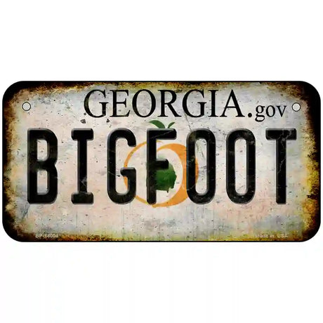 Bigfoot Georgia Novelty Metal License Plate Tag 6" x 3" (BP)