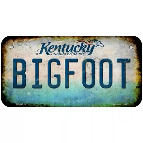 Bigfoot Kentucky Novelty Metal License Plate Tag 6" x 3" (BP)