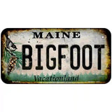 Bigfoot Maine Novelty Metal License Plate Tag 6" x 3" (BP)