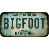 Bigfoot New Hampshire Novelty Metal License Plate Tag 6" x 3" (BP)