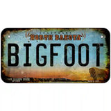 Bigfoot North Dakota Novelty Metal License Plate Tag 6" x 3" (BP)