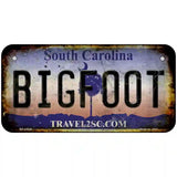 Bigfoot South Carolina Novelty Metal License Plate Tag 6" x 3" (BP)