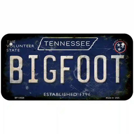 Bigfoot Tennessee Novelty Metal License Plate Tag 6" x 3" (BP)