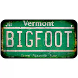 Bigfoot Vermont Novelty Metal License Plate Tag 6" x 3" (BP)