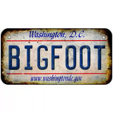 Bigfoot Washington DC Novelty Metal License Plate Tag 6" x 3" (BP)