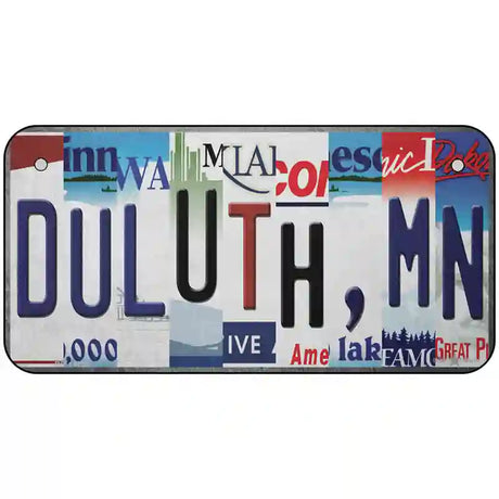 Duluth MN Strip Art Novelty Metal License Plate Tag 6" x 3" (BP)