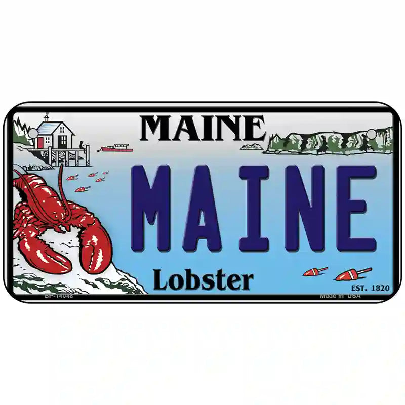 Maine Lobster Novelty Metal License Plate 6" x 3" (BP)