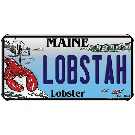 Lobstah Maine Lobster Novelty Metal License Plate 6" x 3" (BP)