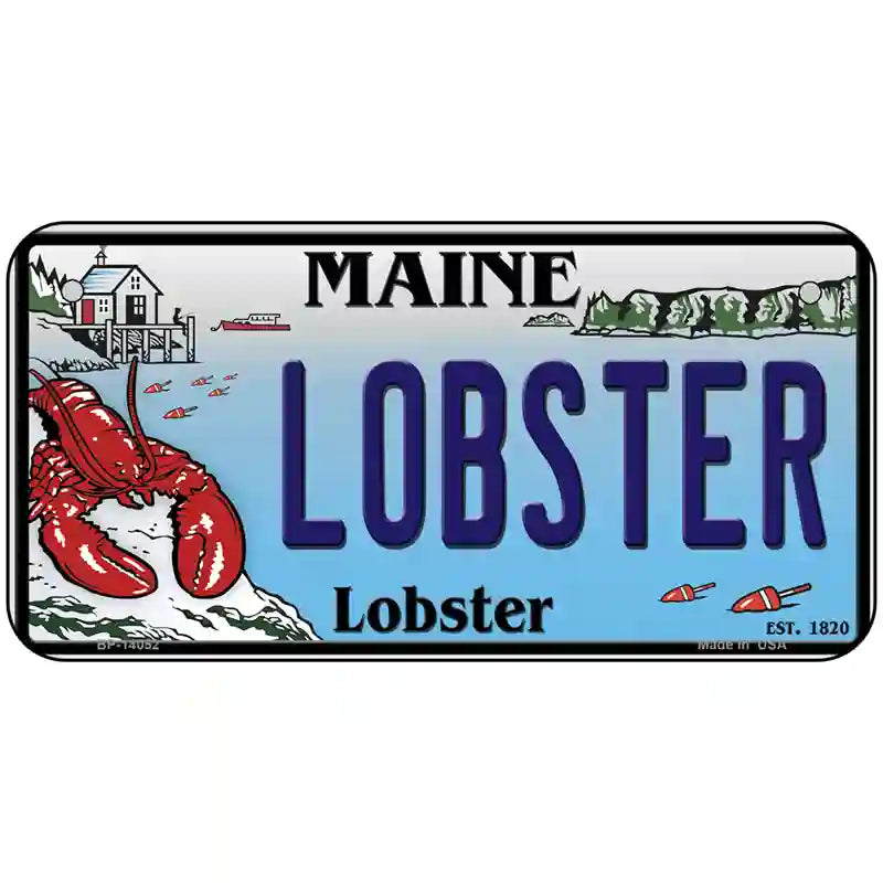 Lobster Maine Lobster Novelty Metal License Plate 6" x 3" (BP)