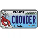 Chowder Maine Lobster Novelty Metal License Plate 6" x 3" (BP)