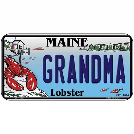 Grandma Maine Lobster Novelty Metal License Plate 6" x 3" (BP)