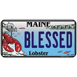 Blessed Maine Lobster Novelty Metal License Plate 6" x 3" (BP)