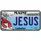 Jesus Maine Lobster Novelty Metal License Plate 6" x 3" (BP)