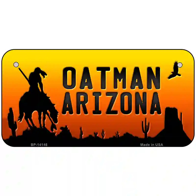 Oatman End Of Trail Arizona Scenic Background Novelty Metal License Plate 6" x 3" (BP)