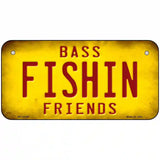 Fishin Friends Novelty Metal License Plate 6" x 3" (BP)