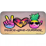 Peace Love Summer Novelty Metal License Plate 6" x 3" (BP)