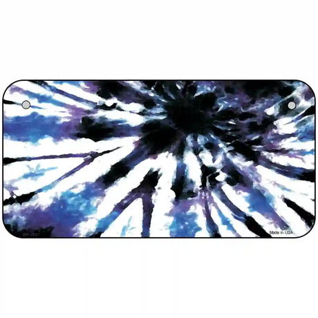 Purple Blue Tie-Dye Metal Novelty License Plate 6" x 3" (BP)