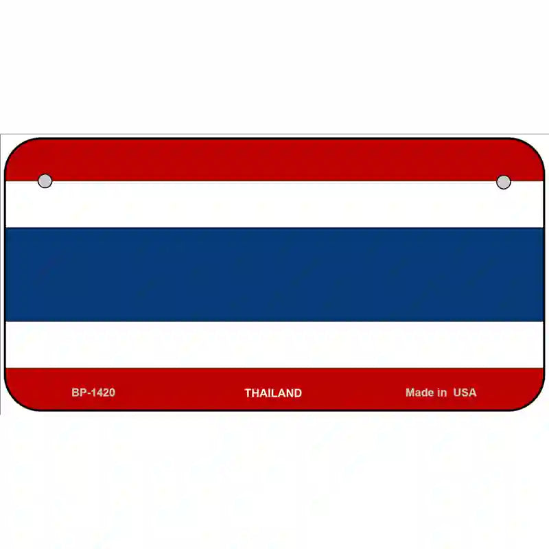 Thailand Flag Metal Novelty License Plate 6" x 3" (BP)